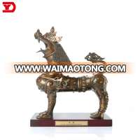 Chinese style fengshui bronze foo lion statue