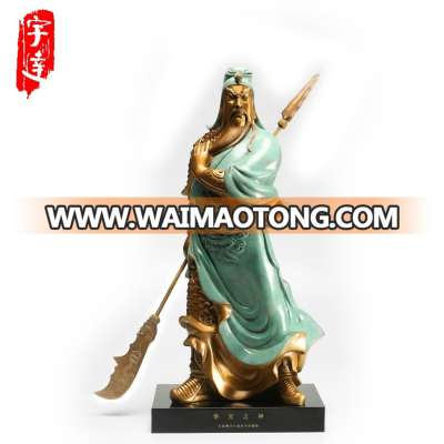 High quality Chinese feng shui decoration bronze guan gong statue for sale