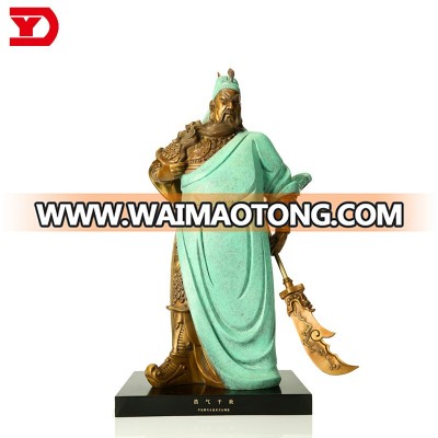 Chinese style gift bronze guan yu sculpture