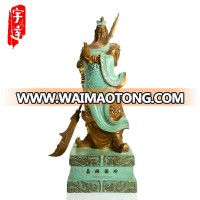 Chinese Three kingdoms period hero bronze guan yu statue for sale