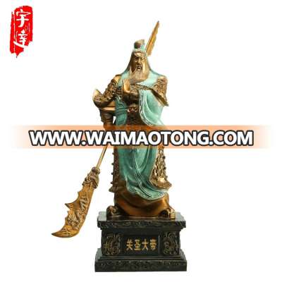 Chinese feng shui home furnishing articles guan yu bronze statue