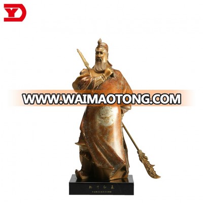 Hot sale Chinese feng shui statues antique bronze guan gong