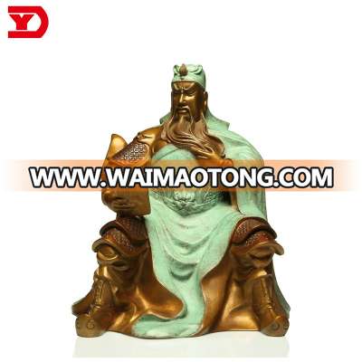 High quality bronze guan yu sculpture for sale