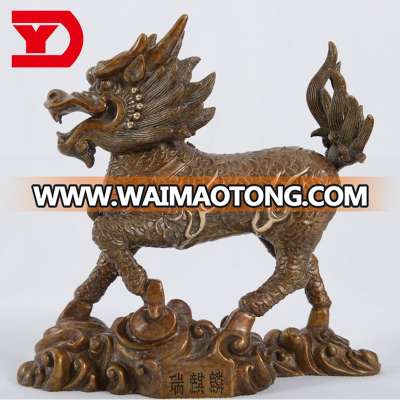 Town house room decoration bronze unicorn sculpture