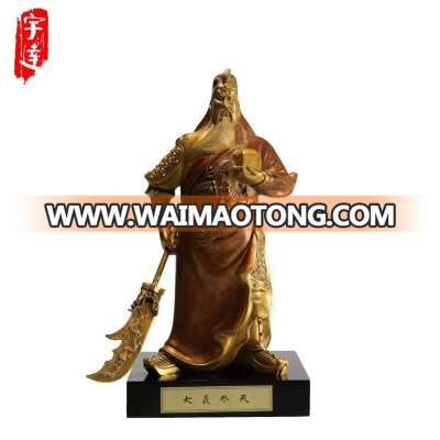 High quality chinese god of wealth bronze Guan yu statue for sale