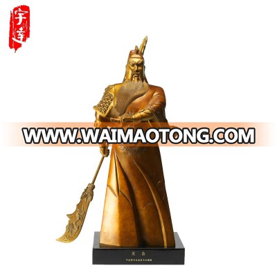 Collection of feng shui home furnishing articles guan yu Guan Gong bronze sculpture