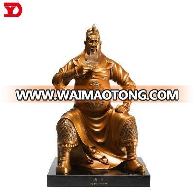 Hot sale Chinese god of wealth bronze guan gong sculpture