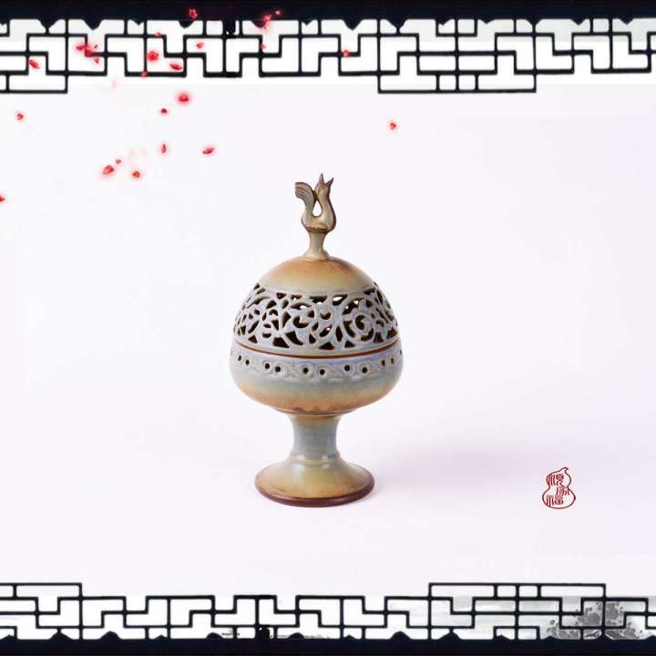 Stand on One Leg Classic High-End Atmosphere Ceramic Incense Burner for Home Decoration